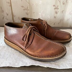Clarks 36449 Desert Trek Brown Leather Chukka Men's Size 12